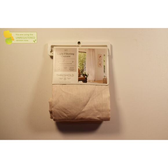 Threshold 54x84" Linen Rod Pocket Window Curtain Panel Cream (Marks)* - Picture 2 of 6